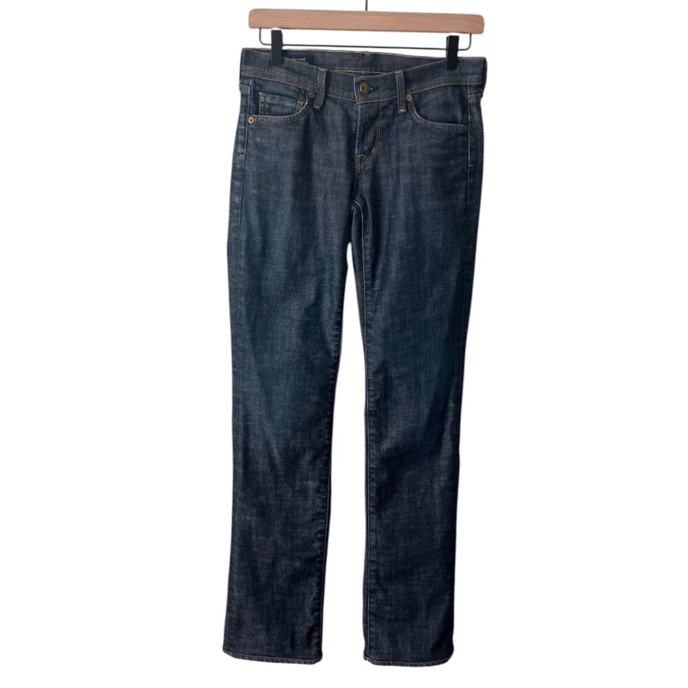 Citizens of Humanity Ava #142 Stretch Low Waist Straight Leg Dark Blue Jeans